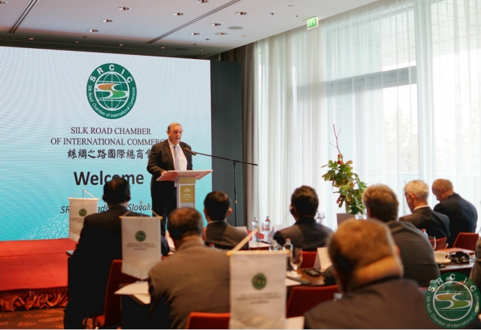 5 Mr. Peter Mihok, Chairman of WCF and Slovak Chamber of Commerce and Industry delivers a speech
