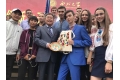 Students at the School Opening of the Northwest University